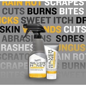 Silver Honey Rapid Wound Repair Antimicrobial Horse Spray Gel, 8-fl oz bottle