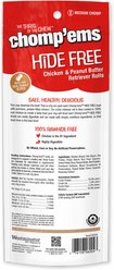 Chomp'ems 7" Hide-Free Peanut Butter Rolls Dog Treats, 2 count slide 2 of 7
