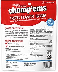 Chomp'ems Triple Flavor Twists Dog Treats, 50 count slide 2 of 2