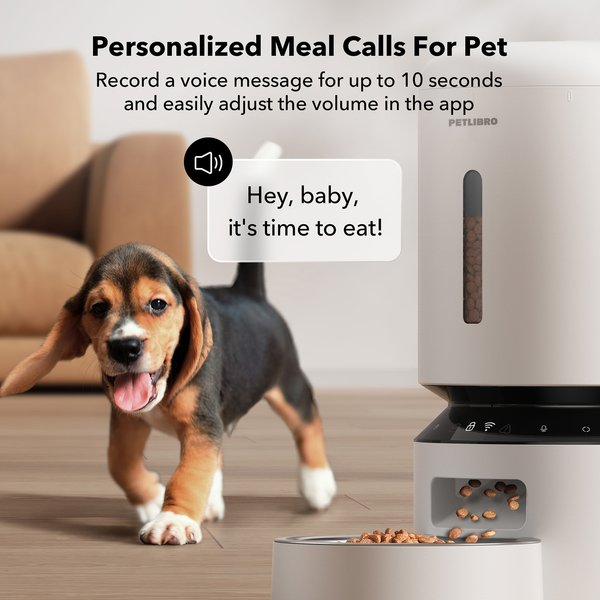 Show full view: Petlibro Granary WIFI 2.4g & 5G Automatic Cat & Dog Feeder + 3 Pet Food Desiccant Bags, White, 5-L slide 7 of 11