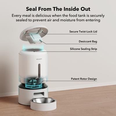 Show full view: Petlibro Granary WIFI 2.4g & 5G Automatic Cat & Dog Feeder + 3 Pet Food Desiccant Bags, White, 5-L slide 8 of 11