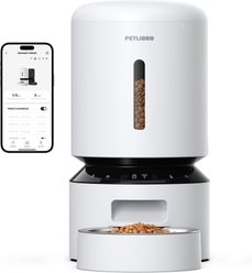 Petlibro Granary WIFI 2.4g & 5G Automatic Cat & Dog Feeder + 3 Pet Food Desiccant Bags, White, 5-L