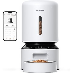 Petlibro Granary WIFI 2.4g & 5G Automatic Cat & Dog Feeder + 3 Pet Food Desiccant Bags, White, 5-L