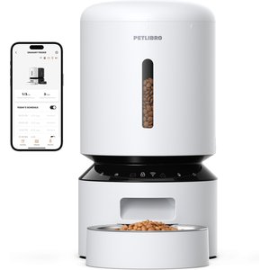 Petlibro Granary WIFI 2.4g & 5G Automatic Cat & Dog Feeder + 3 Pet Food Desiccant Bags, White, 5-L