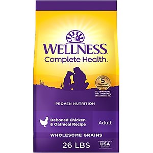 Wellness Complete Health Adult Deboned Chicken & Oatmeal Recipe Dry Dog Food, 26-lb bag