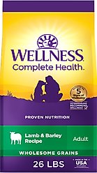 Wellness Complete Health Adult Lamb & Barley Recipe Natural Dry Dog Food, 26-lb bag