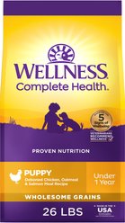 Wellness Complete Health Puppy Deboned Chicken, Oatmeal & Salmon Meal Recipe Dry Dog Food, 26-lb bag
