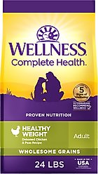 Wellness Complete Health Natural Adult Healthy Weight Chicken & Peas Dry Dog Food, 24-lb bag