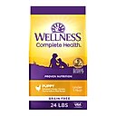 Wellness Grain-Free Complete Health Puppy Deboned Chicken, Chicken Meal & Salmon Meal Recipe Dry Dog Food, 24-lb bag
