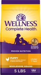 Wellness Complete Health Puppy Deboned Chicken, Oatmeal & Salmon Meal Recipe Dry Dog Food, 5-lb bag