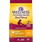 Wellness Small Breed Complete Health Puppy Turkey, Oatmeal & Salmon Meal Recipe Dry Dog Food, 4-lb bag