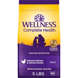 Wellness Complete Health Adult Deboned Chicken & Oatmeal Recipe Dry Dog Food, 5-lb bag