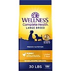 Wellness Large Breed Complete Health Puppy Deboned Chicken, Brown Rice & Salmon Meal Recipe Dry Dog Food, 30-lb bag