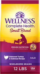 Wellness Small Breed Complete Health Adult Turkey & Oatmeal Recipe Natural Dry Dog Food, 12-lb bag