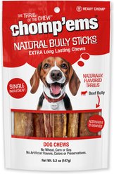 Chomp'ems Adult Meat & Beef Bully Sticks Dog Treats, 5.2-oz bag slide 1 of 6