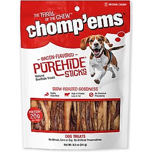 Chomp'ems Purehide Sticks Dog Treats, 8.5-oz bag