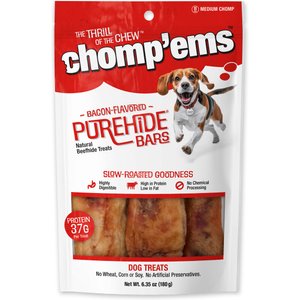 Chomp'ems Purehide Bars Dog Treats, 6.35-oz bag