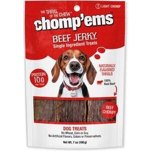 Chomp'ems Beef Jerky Dog Treats, 7-oz bag