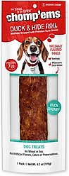 Chomp'ems Premium Beefhide Stick Duck Dog Treats, 4.2-oz bag