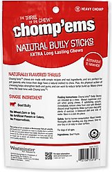 Chomp'ems Adult Meat & Beef Bully Sticks Dog Treats, 5.2-oz bag slide 2 of 6