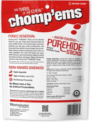 Show full view: Chomp'ems Purehide Sticks Dog Treats, 8.5-oz bag slide 3 of 9