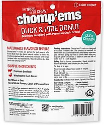 Chomp'ems Beefhide Donut with Duck Dog Treats, 1 count slide 2 of 7