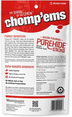 Show full view: Chomp'ems Purehide Sticks Dog Treats, 4-oz bag slide 3 of 9