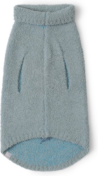 Show full view: Barefoot Dreams CozyChic Snake Dog Sweater, Meadow Green, X-Small slide 3 of 6