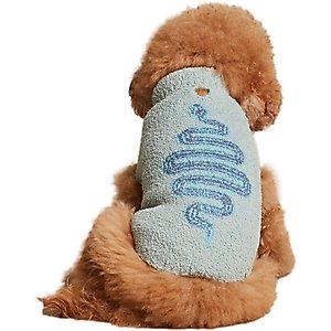 Barefoot Dreams CozyChic Snake Dog Sweater, Meadow Green, X-Small