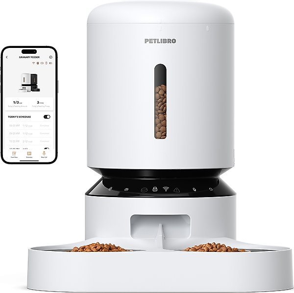 Show full view: Petlibro Granary WIFI 2.4g & 5G Automatic Two Cat & Dog Feeder slide 1 of 11