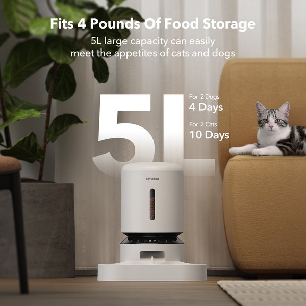 Show full view: Petlibro Granary WIFI 2.4g & 5G Automatic Two Cat & Dog Feeder slide 9 of 11