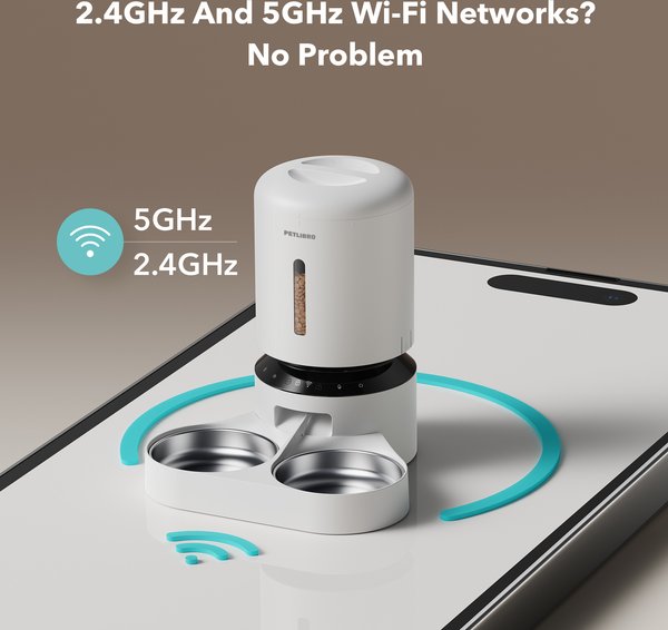Show full view: Petlibro Granary WIFI 2.4g & 5G Automatic Two Cat & Dog Feeder slide 5 of 11