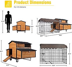 Aivituvin AIR7019 Backyard Chicken Coop, 4 to 6 Chicken Capacity slide 2 of 7