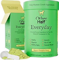 Other Half Everyday Multivitamin Bacon & Pumpkin Flavored Powder Supplement for Dogs, 60 scoops