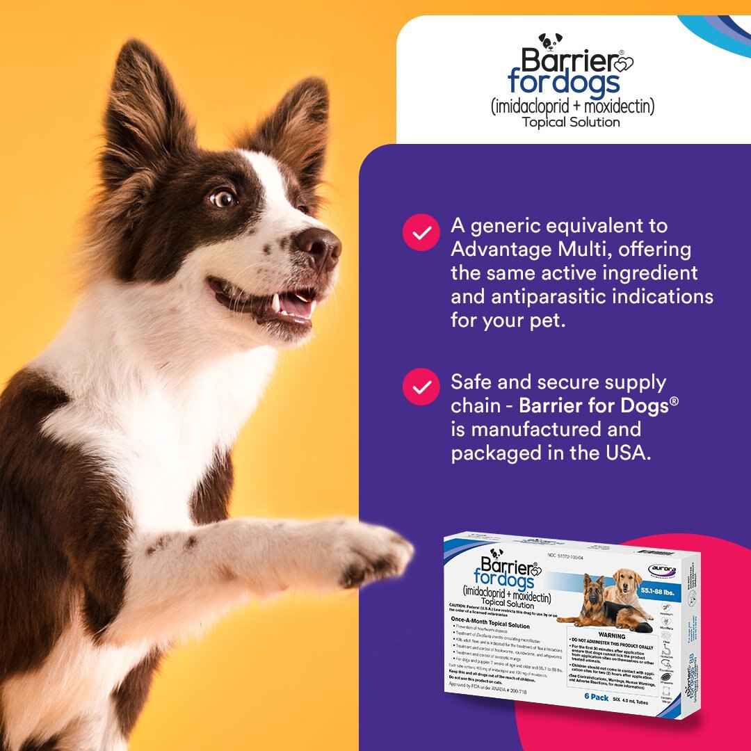 Barrier Topical Solution for Dogs, 9.1-20 lbs