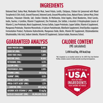 Show full view: Nulo FreeStyle High Protein Small Breed Beef & Sweet Potato Recipe Dry Dog Food, 14-lb bag slide 6 of 10