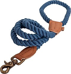 Wrangler Rope Dog Lead, Blue, Medium/X-Large: 4-ft long, 5/8-in wide