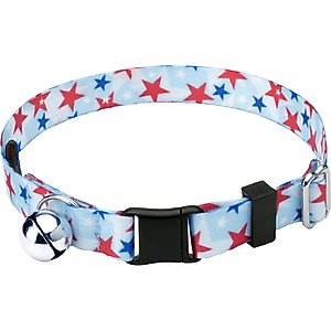 Country Brook Petz American Celebration Cat Collar, 8 to 12-in neck, 1/2-in wide