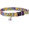 Show in main carousel: Country Brook Petz Yellow Boho Mandala Cat Collar, 8 to 12-in neck, 1/2-in wide slide 1 of 5