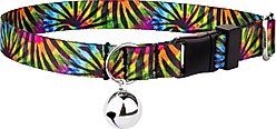 Country Brook Petz Tie Dye Stripes Cat Collar, 8 to 12-in neck, 1/2-in wide