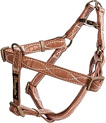 Wrangler Faux Leather with Stitching Step-In Dog Harness, Light Brown, Small: 12.5 to 21-in chest