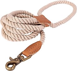 Wrangler Rope Dog Lead, Ivory, X-Small/ Small: 6-ft long, 3/8-in wide
