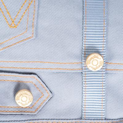 Show full view: Wrangler Denim Light Wash Vest Dog Harness, Light Blue, Medium: 16.5 to 27-in chest slide 4 of 8