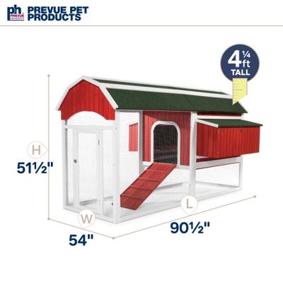 Show full view: Prevue Pet Products Deluxe Double Nest Red Barn Chicken Coop slide 7 of 9