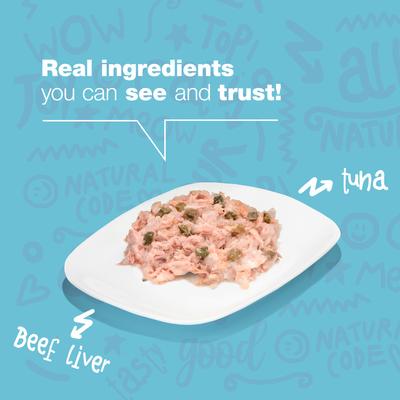 Show full view: Natural Code Tuna & Beef Liver Wet Cat Food, 3-oz can, case of 24 slide 4 of 10