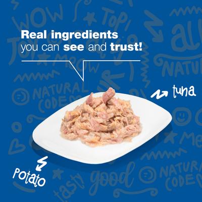 Show full view: Natural Code Tuna, Potato & Carrot Wet Cat Food, 3-oz can, case of 24 slide 4 of 10