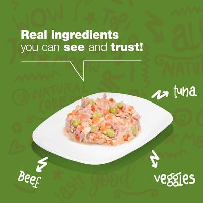 Show full view: Natural Code Tuna, Beef & Vegetables Wet Cat Food, 3-oz can, case of 24 slide 4 of 10