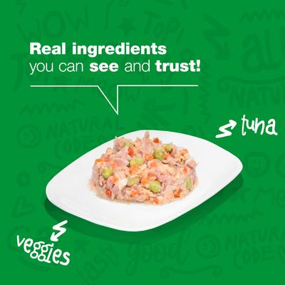 Show full view: Natural Code Tuna & Vegetables Wet Cat Food, 3-oz can, case of 24 slide 4 of 10