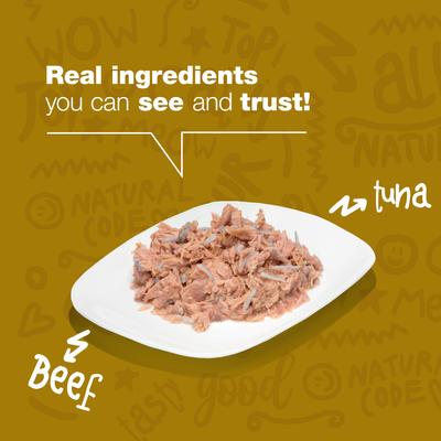 Show full view: Natural Code Tuna & Beef Wet Cat Food, 3-oz can, case of 24 slide 4 of 10