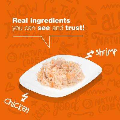 Show full view: Natural Code Chicken & Shrimp Wet Cat Food, 3-oz can, case of 24 slide 4 of 10